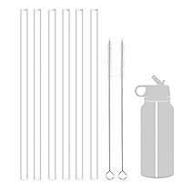 DAKOUFISH 11 Inch Clear Reusable Thick Tritan Plastic Drinking Straws Extra  Long
