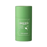 Green Tea/Eggplant Purifying Clay Stick Mask,Moisturizes Oil Control Blackhead Remover Acne Deep Cleansing Improve Skin Texture Cleansing Mask