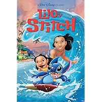Lilo & Stitch - TV Show/Movie Poster (Wave Surfing) (Size: 24