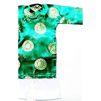 Ao Dai, Vietnamese Traditional Tunic for Boys- Size#2- Similar to US Size 1T- Green Silk Tunic and white pants