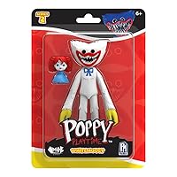Poppy Playtime - White Huggy Wuggy Action Figure (5” Tall Posable Figure, Series 2)