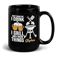 That's What I Do I Drink I Grill And I Know Things Mug, Personalized BBQ Grill Mug, Grill Master Coffee Mug, Master Mug Gifts For Mom Dad, Chef Mug, Custom Grill Master Mug, I Grill Mug 11oz 15oz