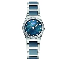BERING Women Analog Quartz Ceramic Collection Watch with Stainless Steel/Ceramic Strap & Sapphire Crystal