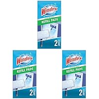 Windex Outdoor All-in-One Glass Cleaning Tool Refill Pads, 2 ct (Pack of 3)