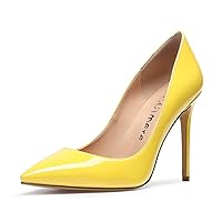 Castamere Womens High Heels Pointed-Toe Slip-on Stilettos Pumps 4Inch Heel Shoes