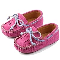 Toddler Infant Baby Girl Bow Moccasins Dress Walking Flats Loafers-Candy Color Shoes
