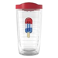 Tervis Ice Popsicle Collection Made in USA Double Walled Insulated Tumbler Travel Cup Keeps Drinks Cold & Hot, 16oz, Bomb Pop