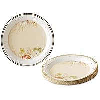 Kate Aspen Rustic Boho 7 in. Premium Paper Plates (350 GSM weight -Set of 16) - Perfect for Fall Weddings, Bridal Brunches, Bridal Showers, Baby Showers, One Size