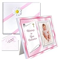 Baby Blessing Dedication Picture Frame Gift Blessings on Your Dedication - Girl
