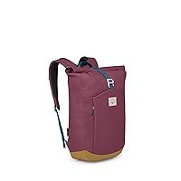 Osprey Arcane Roll Top Commuter Backpack, Allium Red/Brindle Brown