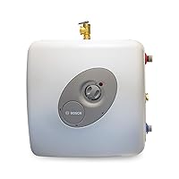 Bosch Electric Mini-Tank Water Heater Tronic 3000 T 7-Gallon (ES8) - Eliminate Time for Hot Water - Shelf, Wall or Floor Mounted, White