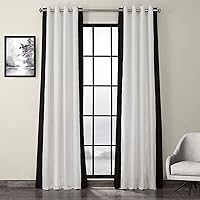 HPD Half Price Drapes Grommet Printed Cotton Curtains for Living Room & Bedroom 50 X 84, PRCT-VC1716-84-GR (1 Panel) Fresh Popcorn and Black