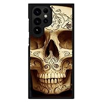Skull Samsung S22 Ultra Phone Case - Creepy Phone Case for Samsung S22 Ultra - Halloween Themed Samsung S22 Ultra Phone Case