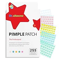 Pimple Patches for Face, 255 Pcs 5 Colors&5 Sizes(8,10,12,14,16mm) Acne Patches Hydrocolloid Precise Matches Acne of Different Sizes, Cute Star Spot Stickers With Tea Tree Salicylic Acid Centella
