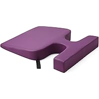 Massage Table Breast Pillow Upgraded for Larger Bust Sizes(AA-D), Wedge Cushion, Comfort Bolster Wedge, Prone Pillow (Purple)