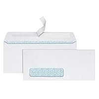 Office Depot Clean Seal(TM) Security Window Envelopes, 10 (4 1/8in. x 9 1/2in.), White, Pack Of 250, 77292