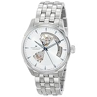 Hamilton Jazzmaster Open Heart Swiss Automatic Watch 40mm Case, Silver Dial, Silver Stainless Steel Bracelet (Model: H32675150)