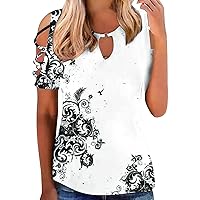 Womens Tops Casual,Womens Plus Size Tops Crochet Lace Trim Blouses Summer Dressy Pleated Tunic Tops Short Sleeve Tees Shirts Women's T-Shirts Graphic Tees Cute Summer Tops for Women