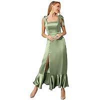 Bridesmaid Dresses Square Neck Formal Party Dresses Mermaid Satin Ball Gown KY045