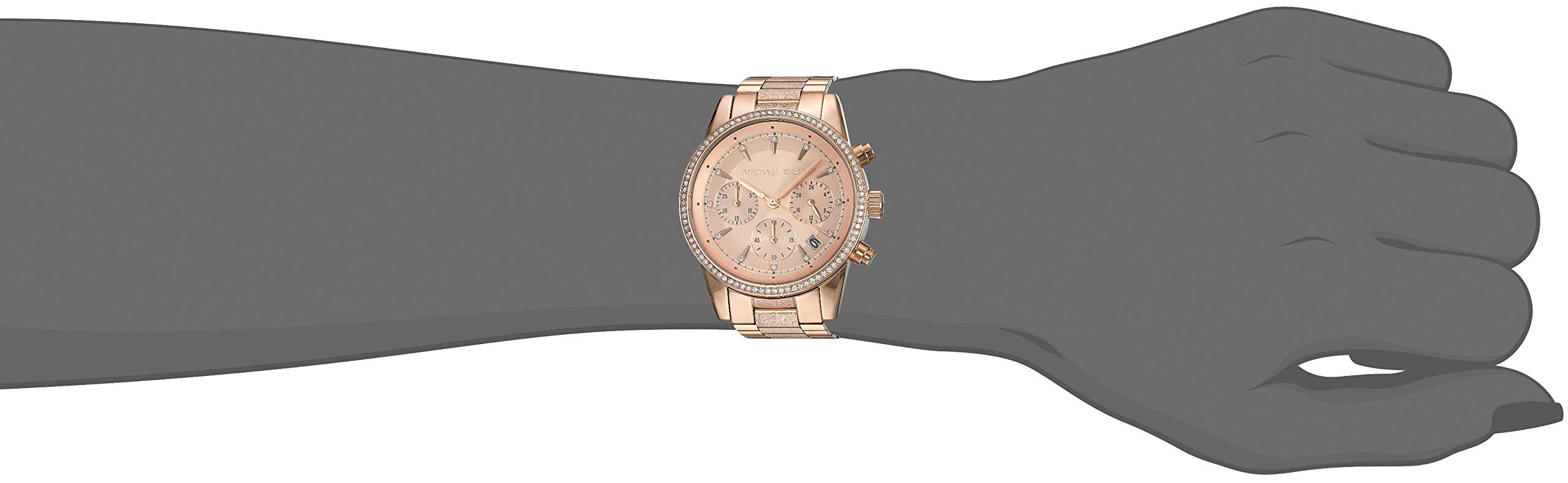 Michael Kors Women's MK6598 Ritz Analog Display Analog Quartz Rose Gold Watch