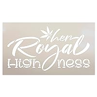 Her Royal Highness Marijuana Leaf Stencil for Painting by StudioR12 | Pot Smoker Weed Mary Jane | Paint & Craft DIY 420 Art Home Decor | Select Size (10.5 x 6 inch)