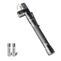 NICRON N73 Portable LED Pen Flashlight with 4Mode,Clip,Magnet, 150 Lumen 90 Degree Twist Angle Pocket Penlight with IPX4 Waterproof, Excellent for Tight Space,Mechanic,Inspection, 2AAA Battery Include