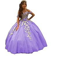 Glitz African Gold Flowers Lace Ball Gown Prom Formal Dresses Floor Length with Straps 2024