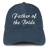 Trendy Apparel Shop Father of The Bride Embroidered Wedding Party Brushed Cotton Cap