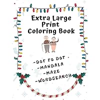 Extra Large Print Dementia Coloring Book For Adults With Big Print And Easy Patterns For Beginners And Seniors: Perfect for memory stimulation and for the elderly with poor eyesight.
