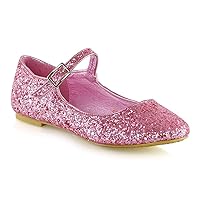 Women Flats Mary Jane Sparkly Glitter Close Toe Wedding Shoes Bridal Evening Dressy Party