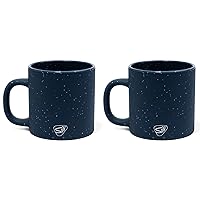 Silipint: Coffee Mug 16oz: 2 Pack - Speckled Blue - Silicone Handled Unbreakable Cups, Hot/Cold Drinks, Dishwasher-Microwave-Freezer-Oven Safe
