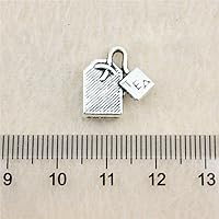 NEWME 30Pcs Tea Bag Charms Pendant for DIY Jewelry Wholesale Crafting Bracelet and Necklace Making