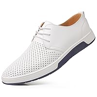 Men's Oxfords Shoes Casual Lace Up Breathable Formal Dress Mens Slip On Sneakers