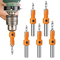 Wood Acrylic MDF Countersink Drill Bit | Power Drill 5pcs/Set Accessories - Drill Bit Set for Wood, MDF, Plywood, Acrylic, Not for Metal