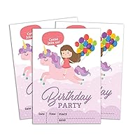 Purple Birthday Invitation Card Printable Elegant Fill or Write In Blank Party Invites 28 Pcs 5 x 7 Inches