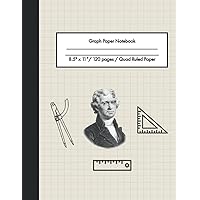 Graph Paper Notebook: Historic Thomas Jefferson Inspired Architecture Grid Paper Notebook, Grid Paper, Quad Ruled 4x4 (120 Pages, 8.5 x 11)