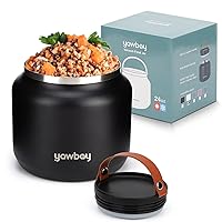 Insulated Food Jar WayEee Vacuum Bento Box Lunch Containers 16 oz for Kids  Adults, Stainless Steel Leak Proof Wide Mouth Food Soup Thermos with Spoon  Keeps Food Hot Cold for School Trav 