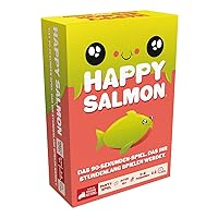 Exploding Kittens, Happy Salmon, Party Game, 3-8 Players, from 6+ Years, 90 Seconds, German