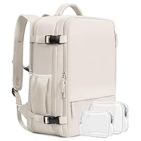 Travel Backpack, Large Carry On Backpack, Personal Item Travel Bag, Airline Approved 17 Inch Laptop Backpack,College Weekender Business Hiking Bag, Beige
