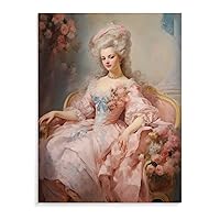 French Queen Marie Antoinette Portrait Poster 2 Canvas Wall Art Poster Print Picture Paintings for Living Room Bedroom Office Decoration, Canvas Poster Art Gift for Family Friends.12x16inch(30x40cm)