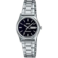 Casio LTP-V006D-1B2 Women's Standard Stainless Steel Black Dial Date Watch