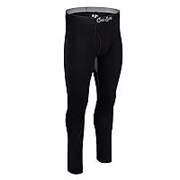 Chill Boys Viscose from Bamboo Men's Thermal Underwear - Soft Base Layer Long Johns, Cold Weather Thermals - Black