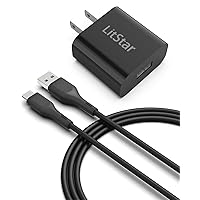 USB Charger for Moto G Pure/G Play 2023/G Power 2021/G Stylus 5G 2022/G 5G 2022/G Fast/Z3 Play/G7/G8/Z4/Z2 Force Wall Charger 18W Quick Charge 3.0 Adapter Charging Cable Cord