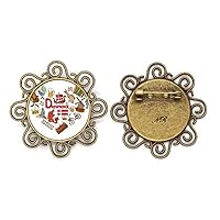 denmark love heart landscap national flag flower brooch pins jewelry for girls, ys/m