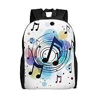 Polka Dot Music note Backpack For Women Men Travel Laptop Backpack Rucksack Casual Daypack Lightweight Travel Bag