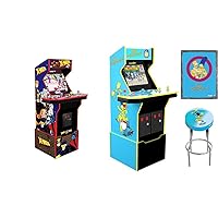 ARCADE1UP Arcade 1Up X-Men 4 Player Arcade Machine (with Riser & Stool) - Electronic Games & The Simpsons Arcade Machine, 4-Foot — 4 Player Arcade Game Machine