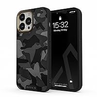 BURGA Elite Phone Case Compatible with iPhone 14 PRO MAX - Black and White Camouflage - Cute But Tough with CloudGuard 2-in-1 Defense System - iPhone 14 PRO MAX Protective Scratch-Resistant Hard Case