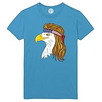 Eagle with American Flag Bandana Printed T-Shirt