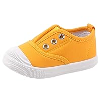 Toddler Girls Boys Canvas Shoes Lightweight Breathable Sneakers Washable Strap for Walking