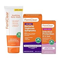 FemiClear Feminine Care Wash for Itching & Irritated Skin, (BV) Symptoms - Vaginal Ointment for Fishy Odor, Homeopathic Feminine Care, PH Balance for Women